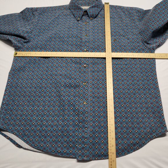 Vintage Bugle Boy Mens Shirt Button Up XXL Geometric All Over Print Short Sleeve - Picture 12 of 14